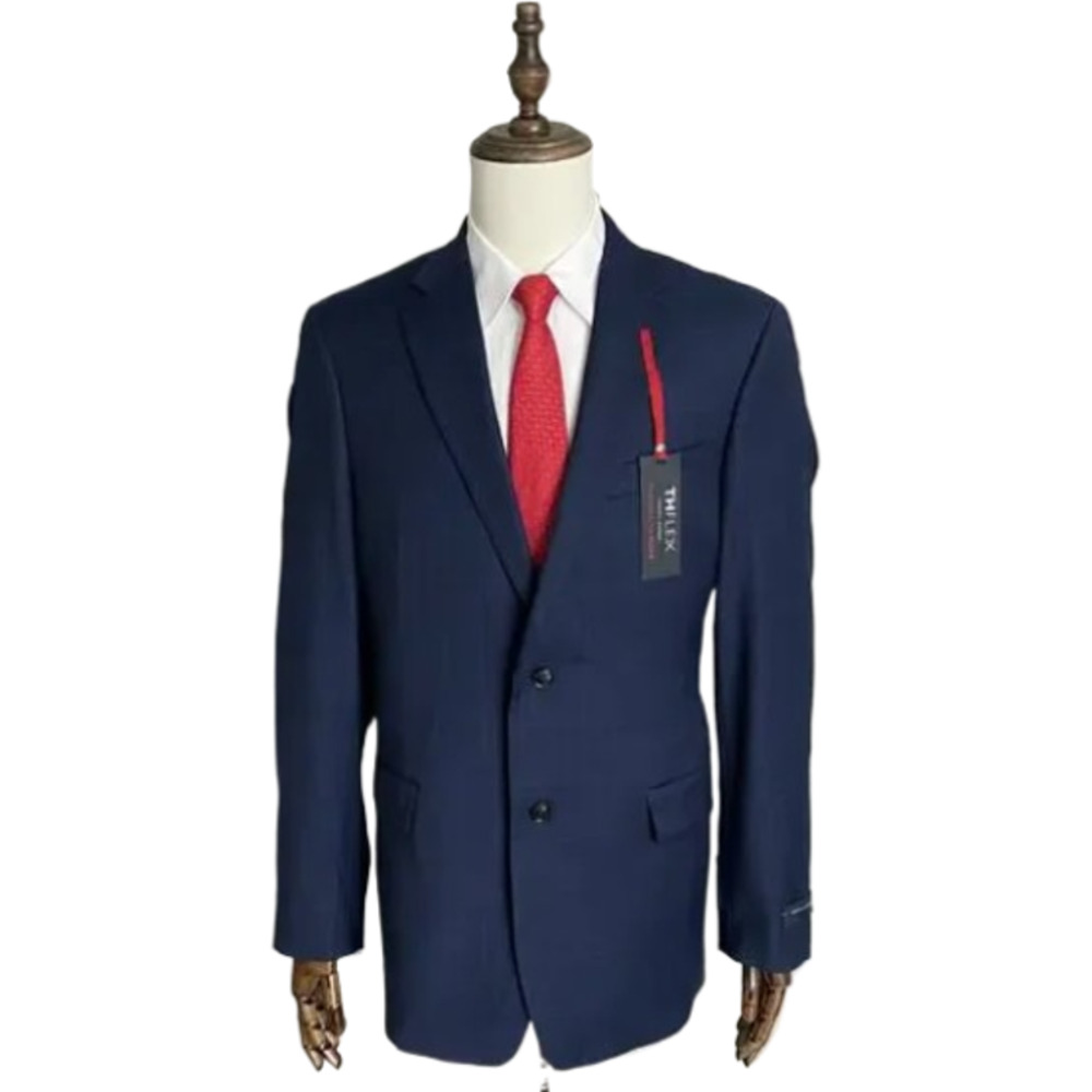 Tommy Hilfiger Men's 40L THFlex Suit Jacket Adams Wool Blend Blue Check NEW